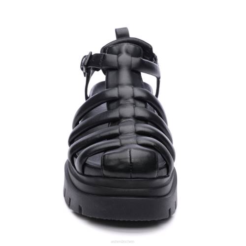 ASH Fischersandale mit Hai-Stollensohle HT8Z61 Sandalen Schwarz Frauen