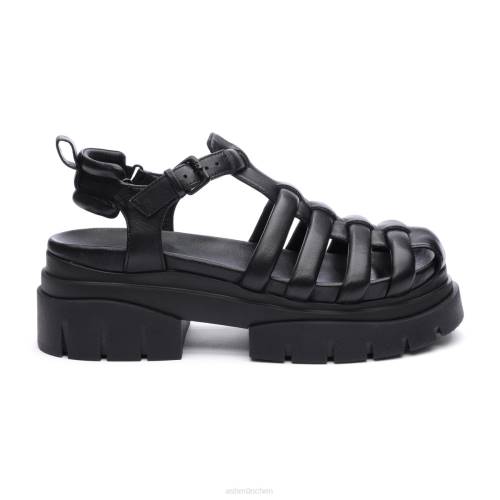 ASH Fischersandale mit Hai-Stollensohle HT8Z61 Sandalen Schwarz Frauen