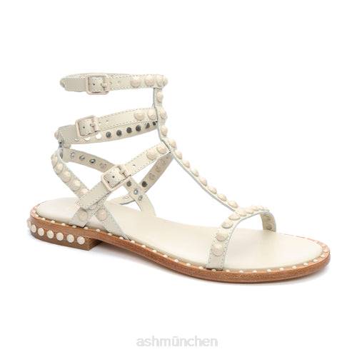 ASH Flache Sandale mit farblich abgestimmten Nieten von Play Bis HT8Z60 Sandalen Talk Frauen