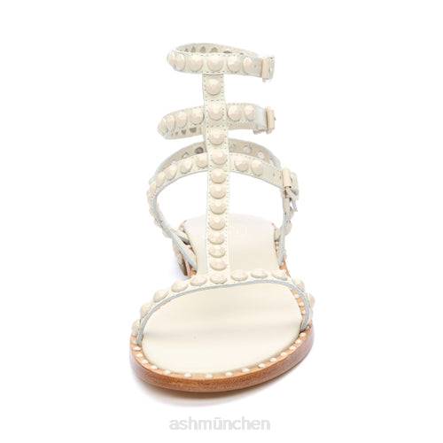 ASH Flache Sandale mit farblich abgestimmten Nieten von Play Bis HT8Z60 Sandalen Talk Frauen
