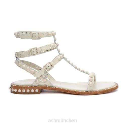 ASH Flache Sandale mit farblich abgestimmten Nieten von Play Bis HT8Z60 Sandalen Talk Frauen