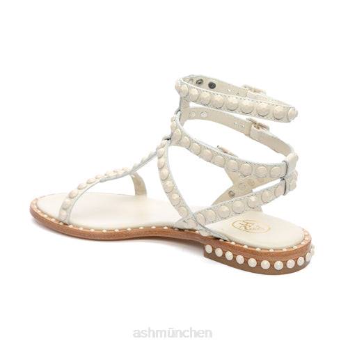 ASH Flache Sandale mit farblich abgestimmten Nieten von Play Bis HT8Z60 Sandalen Talk Frauen