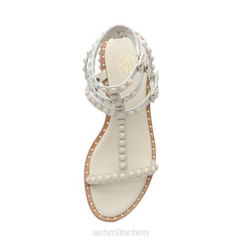 ASH Flache Sandale mit farblich abgestimmten Nieten von Play Bis HT8Z60 Sandalen Talk Frauen