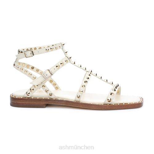 ASH Maeva flache Sandale mit eckiger Zehenpartie und Nieten HT8Z73 Sandalen makellos Frauen