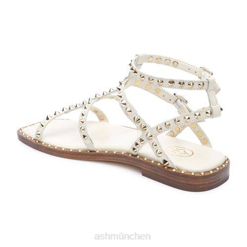 ASH Maeva flache Sandale mit eckiger Zehenpartie und Nieten HT8Z73 Sandalen makellos Frauen