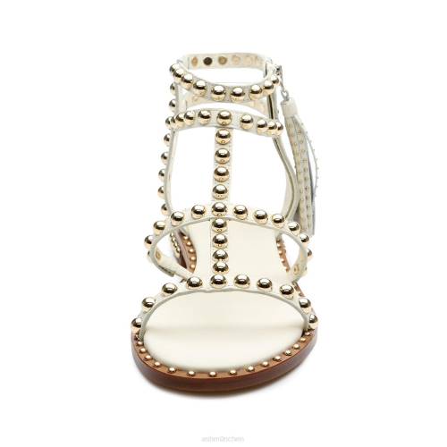 ASH Power-flache Sandale mit Nieten und Quasten HT8Z69 Sandalen makellos Frauen