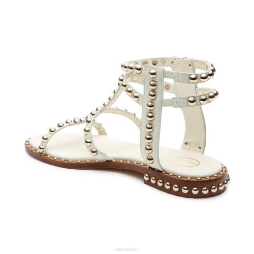ASH Power-flache Sandale mit Nieten und Quasten HT8Z69 Sandalen makellos Frauen