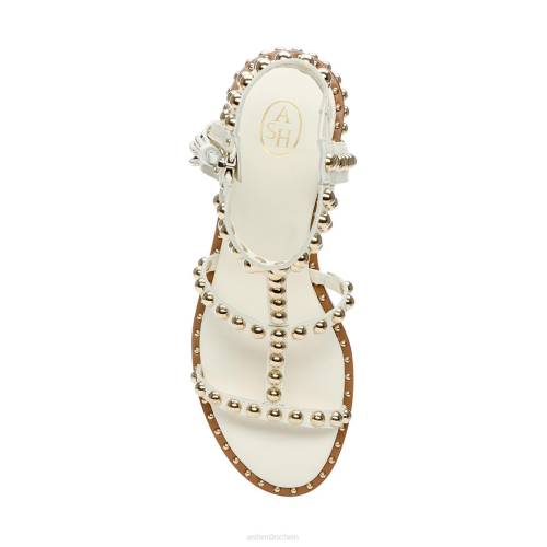 ASH Power-flache Sandale mit Nieten und Quasten HT8Z69 Sandalen makellos Frauen