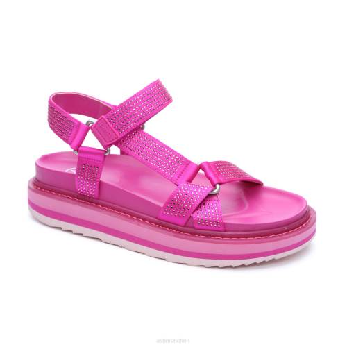 ASH Ugo-Sandale mit Strass-Fußbett HT8Z75 Sandalen fuxia Frauen