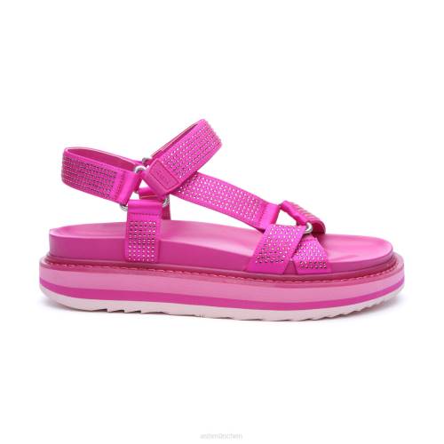 ASH Ugo-Sandale mit Strass-Fußbett HT8Z75 Sandalen fuxia Frauen