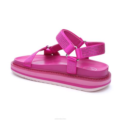 ASH Ugo-Sandale mit Strass-Fußbett HT8Z75 Sandalen fuxia Frauen