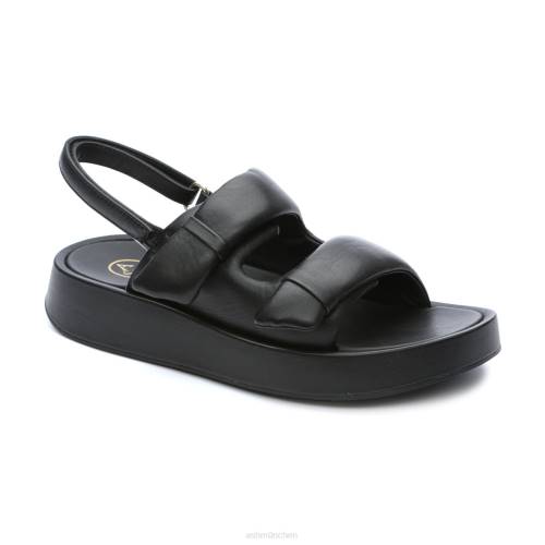 ASH Vinci Riemchen-Plateausandale HT8Z79 Sandalen Schwarz Frauen