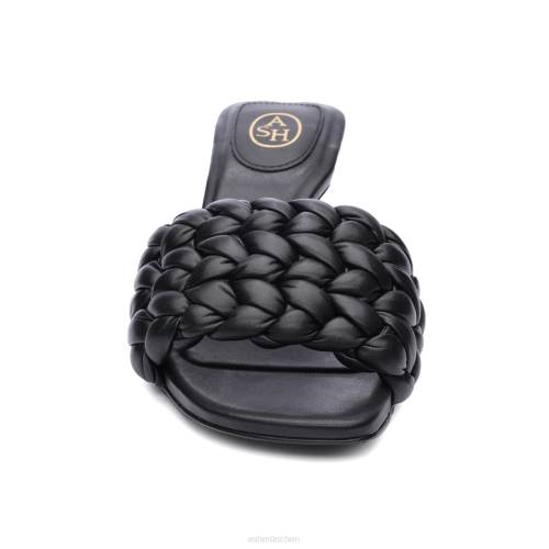 ASH Kleidsandale aus Rosengewebe HT8Z63 Sandalen Schwarz Frauen