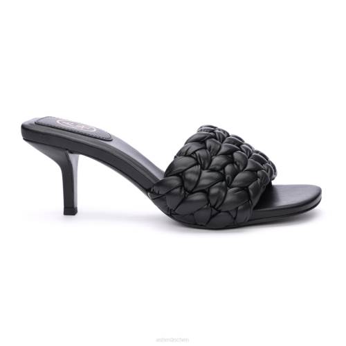 ASH Kleidsandale aus Rosengewebe HT8Z63 Sandalen Schwarz Frauen