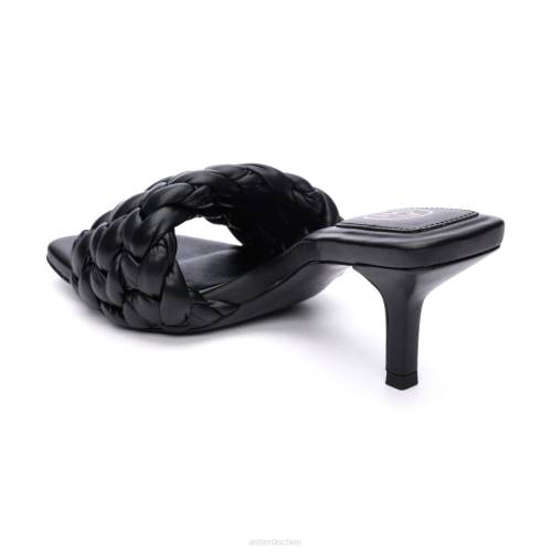 ASH Kleidsandale aus Rosengewebe HT8Z63 Sandalen Schwarz Frauen
