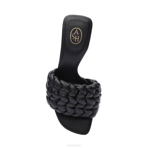 ASH Kleidsandale aus Rosengewebe HT8Z63 Sandalen Schwarz Frauen
