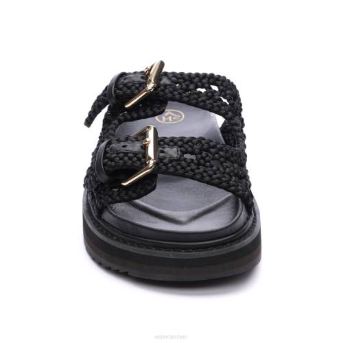 ASH Ursula-Sandale mit Fußbett HT8Z48 Sandalen Schwarz Frauen