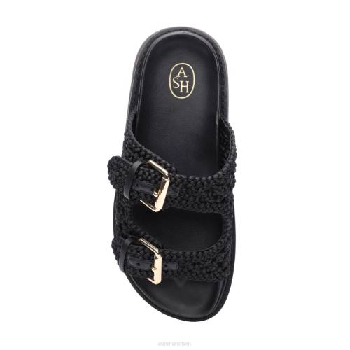 ASH Ursula-Sandale mit Fußbett HT8Z48 Sandalen Schwarz Frauen