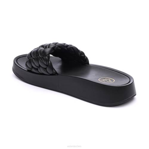 ASH Victoria gewebte Plateausandale HT8Z42 Sandalen Schwarz Frauen