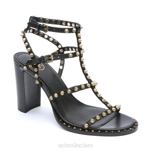ASH Kenya-Sandale mit hohem Absatz und Nieten HT8Z44 Sandalen Schwarz Frauen