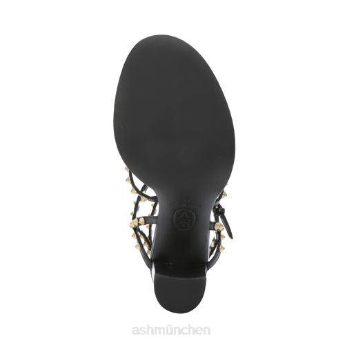 ASH Kenya-Sandale mit hohem Absatz und Nieten HT8Z44 Sandalen Schwarz Frauen