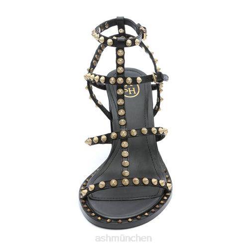 ASH Kenya-Sandale mit hohem Absatz und Nieten HT8Z44 Sandalen Schwarz Frauen