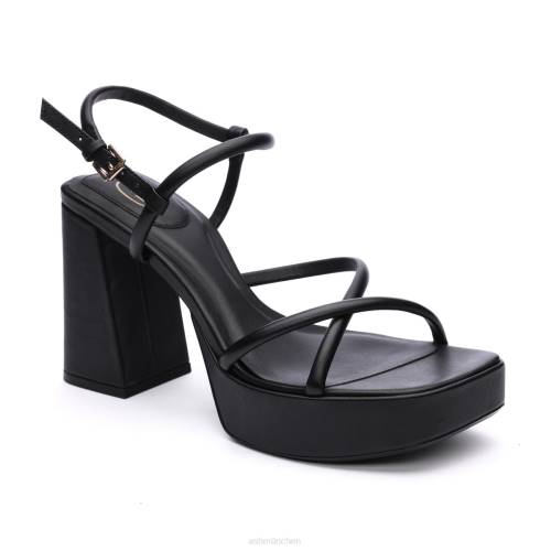 ASH Wanda Bis Riemchen-Plateaukleid-Sandale HT8Z46 Sandalen Schwarz Frauen