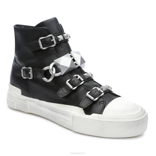 ASH High-Top-Sneaker mit Galaxy-Kettennieten HT8Z33 Turnschuhe schwarzes Silber Frauen