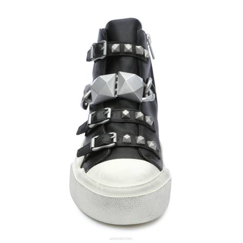ASH High-Top-Sneaker mit Galaxy-Kettennieten HT8Z33 Turnschuhe schwarzes Silber Frauen