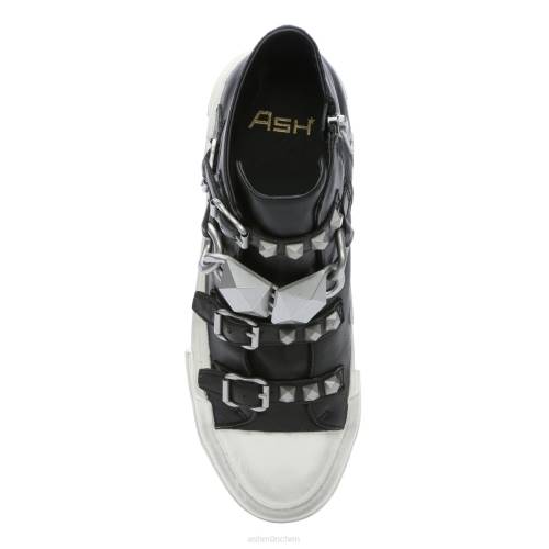 ASH High-Top-Sneaker mit Galaxy-Kettennieten HT8Z33 Turnschuhe schwarzes Silber Frauen