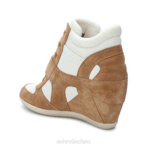 ASH Bowie Bis Wedge-Sneaker HT8Z22 Turnschuhe goldbraun/cremefarben Frauen