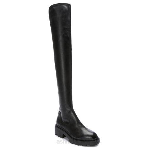 ASH Mannys raffinierter Stretch-Overknee-Stiefel HT8Z90 Stiefel Schwarz Frauen