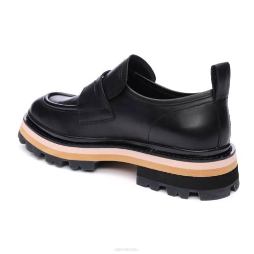 ASH genial bis Plateau-Pennyloafer HT8Z1 Slipper Talkum/Schwarz Frauen