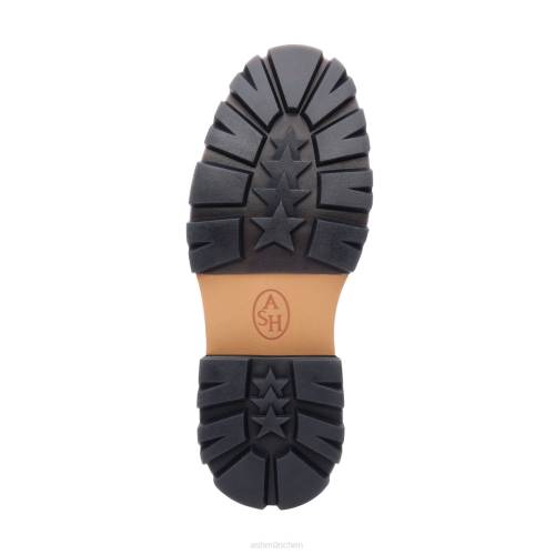 ASH genial bis Plateau-Pennyloafer HT8Z1 Slipper Talkum/Schwarz Frauen