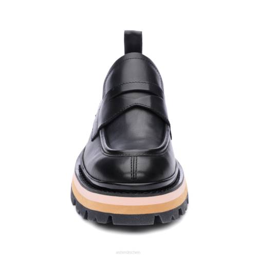 ASH genial bis Plateau-Pennyloafer HT8Z1 Slipper Talkum/Schwarz Frauen