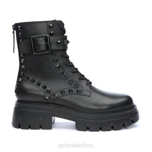 ASH Lucas Studs Kampfstiefel mit Nieten HT8Z88 Stiefel Schwarz Frauen