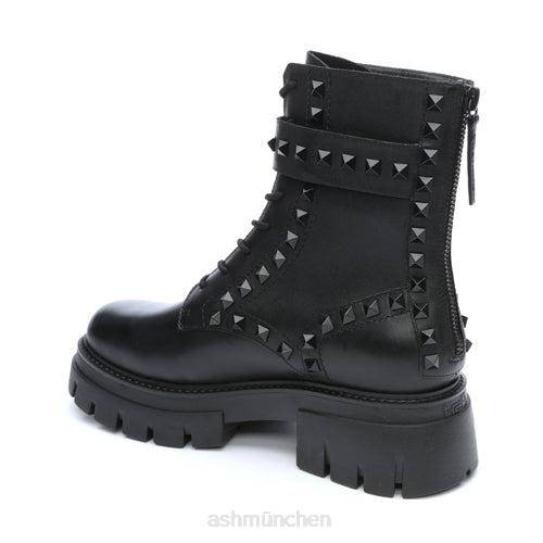 ASH Lucas Studs Kampfstiefel mit Nieten HT8Z88 Stiefel Schwarz Frauen