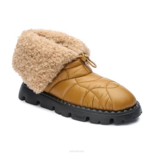 ASH Winterstiefelette Jennie aus Kunstfell-Nylon HT8Z93 Stiefel goldbraun Frauen