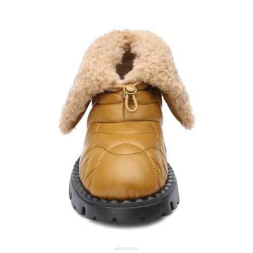 ASH Winterstiefelette Jennie aus Kunstfell-Nylon HT8Z93 Stiefel goldbraun Frauen