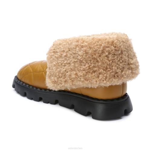 ASH Winterstiefelette Jennie aus Kunstfell-Nylon HT8Z93 Stiefel goldbraun Frauen
