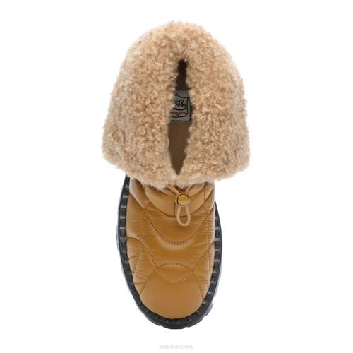 ASH Winterstiefelette Jennie aus Kunstfell-Nylon HT8Z93 Stiefel goldbraun Frauen