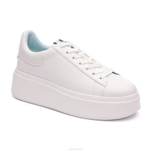 ASH Moby Be Kind Plateau-Sneaker HT8Z5 Turnschuhe weiß/nebliges Blau Frauen