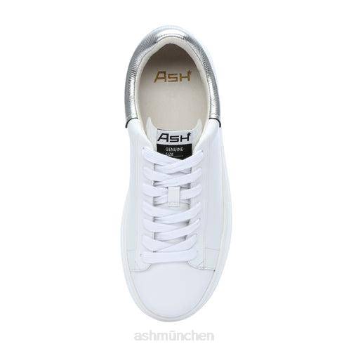 ASH Moby Metallic-Plateau-Sneaker HT8Z24 Turnschuhe Weißsilber Frauen