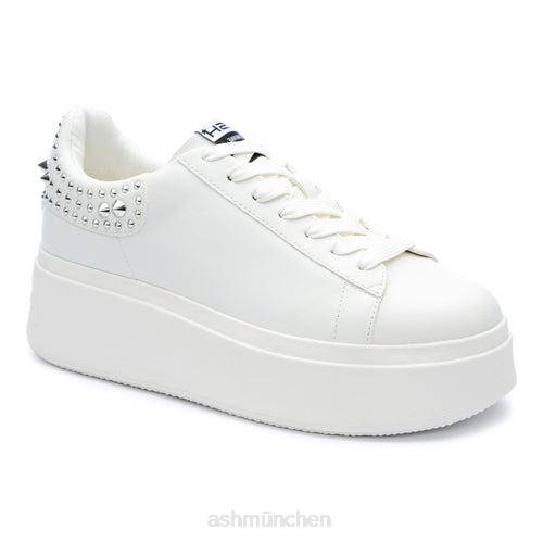 ASH Moby Studs Plateau-Sneaker mit Nieten HT8Z2 Turnschuhe Weißsilber Frauen