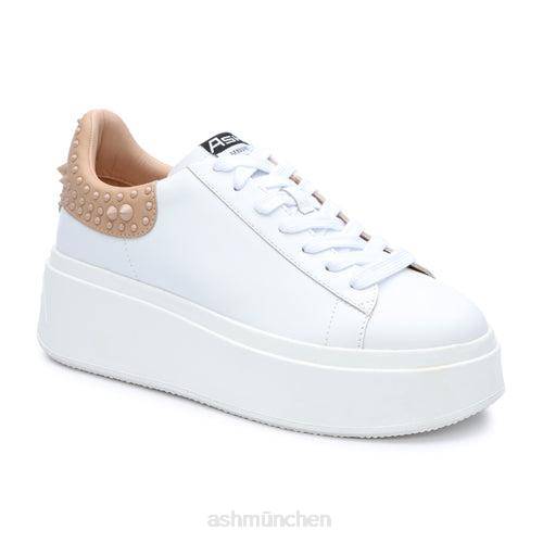 ASH Moby Studs Plateau-Sneaker mit Nieten HT8Z3 Turnschuhe weiße Haut Frauen