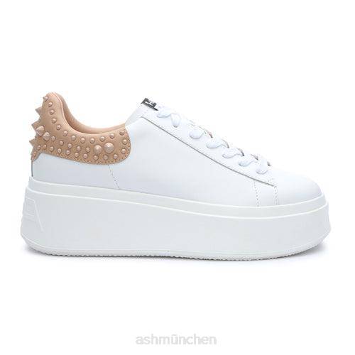 ASH Moby Studs Plateau-Sneaker mit Nieten HT8Z3 Turnschuhe weiße Haut Frauen