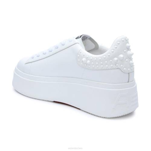 ASH Moby Studs Plateau-Sneaker mit Nieten HT8Z4 Turnschuhe Weiss Frauen
