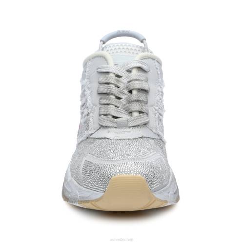 ASH Race-Mode-Sneaker mit Strass und Glitzer HT8Z11 Turnschuhe Silber Frauen