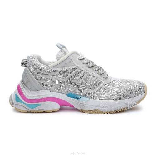 ASH Race-Mode-Sneaker mit Strass und Glitzer HT8Z11 Turnschuhe Silber Frauen