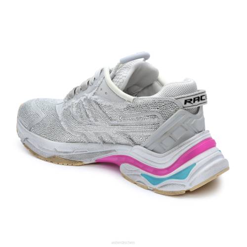 ASH Race-Mode-Sneaker mit Strass und Glitzer HT8Z11 Turnschuhe Silber Frauen